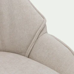 Chaise De Salle À Manger*alinea Chaise de repas en tissu - écru Blanc