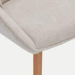 Chaise De Salle À Manger*alinea Chaise de repas en tissu - écru Blanc