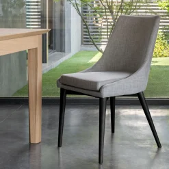 Chaise De Salle À Manger*alinea Chaise de repas en tissu - clair Gris