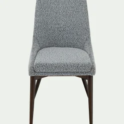 Chaise De Salle À Manger*alinea Chaise de repas en tissu bouclette rasé - clair Gris