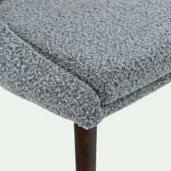 Chaise De Salle À Manger*alinea Chaise de repas en tissu bouclette rasé - clair Gris