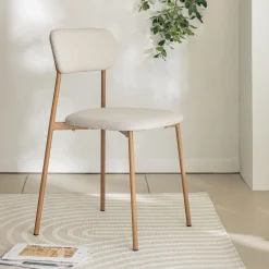 Chaise De Salle À Manger*alinea Chaise de repas en tissu - Beige