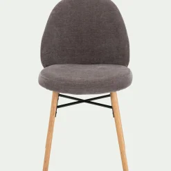 Chaise De Salle À Manger*alinea Chaise de repas en tissu et chêne - ardoise Gris
