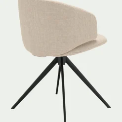 Chaise De Salle À Manger*alinea Chaise de repas pivotante en tissu - Beige