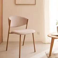 Chaise De Salle À Manger*alinea Chaise de repas épurée en tissu - Beige