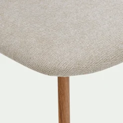 Chaise De Salle À Manger*alinea Chaise de repas épurée en tissu - Beige