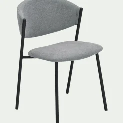 Chaise De Salle À Manger*alinea Chaise de repas épurée en tissu - Gris