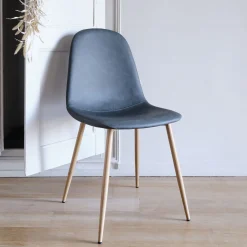 Chaise De Salle À Manger*alinea Chaise en acier et simili - Noir