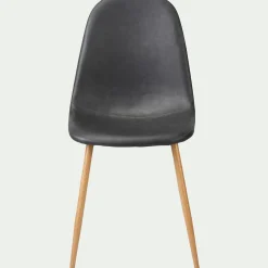 Chaise De Salle À Manger*alinea Chaise en acier et simili - Noir