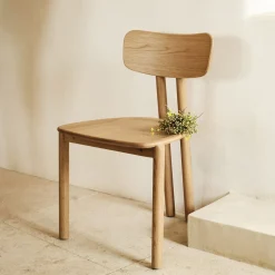 Chaise De Salle À Manger*alinea Chaise en chêne massif sans accoudoirs - Bois clair