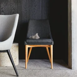 Chaise De Salle À Manger*alinea Chaise en tissu - foncé Gris