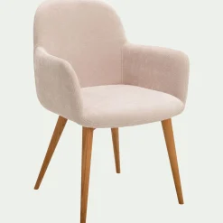 Chaise De Salle À Manger*alinea Chaise en tissu avec accoudoirs - Beige