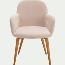 Chaise De Salle À Manger*alinea Chaise en tissu avec accoudoirs - Beige