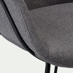 Chaise De Salle À Manger*alinea Chaise en tissu avec accoudoirs - ardoise Gris
