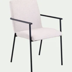 Chaise De Salle À Manger*alinea Chaise en tissu avec accoudoirs - borie Gris