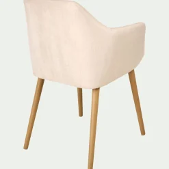 Chaise De Salle À Manger*alinea Chaise en tissu avec accoudoirs - Beige