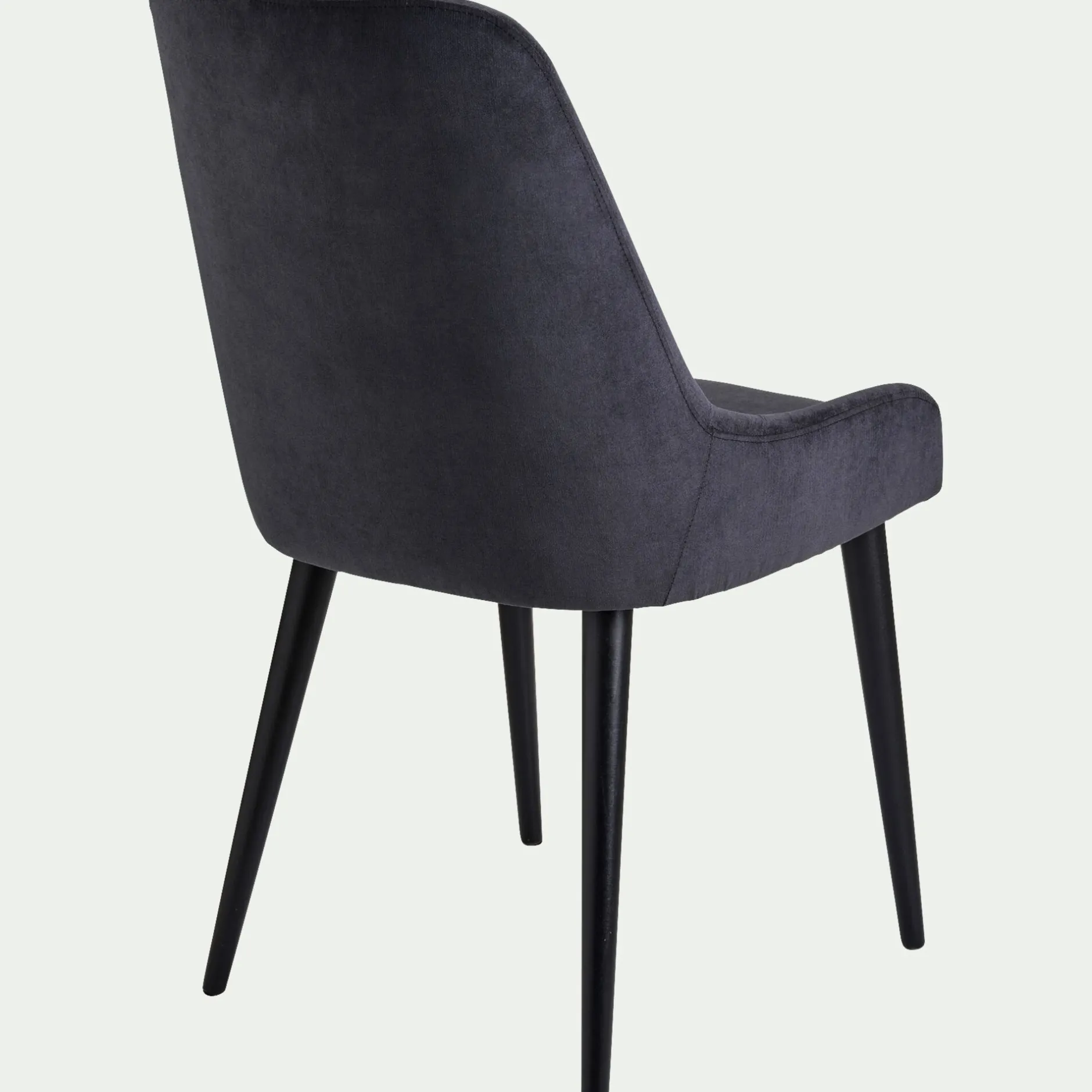 Chaise De Salle À Manger*alinea Chaise en tissu effet velours - Noir