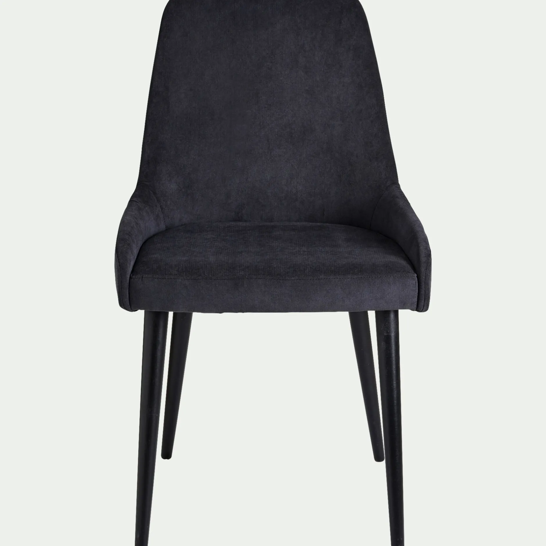 Chaise De Salle À Manger*alinea Chaise en tissu effet velours - Noir