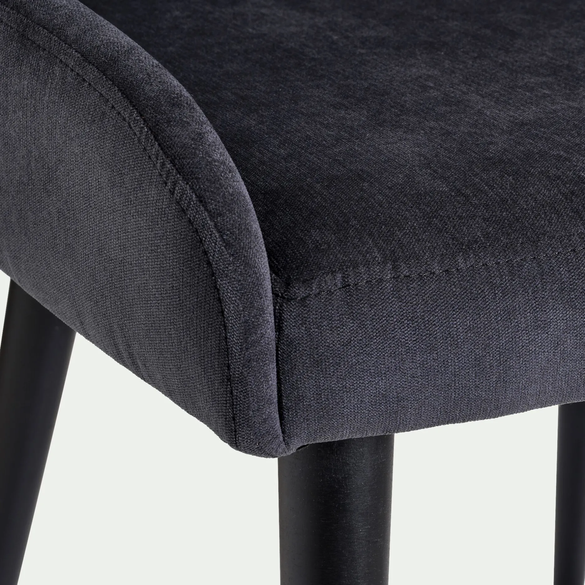 Chaise De Salle À Manger*alinea Chaise en tissu effet velours - Noir
