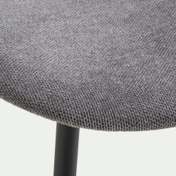 Chaise De Salle À Manger*alinea Chaise en tissu et bois d'eucalyptus - gris anthracite