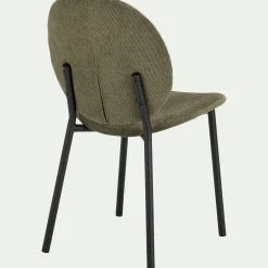 Chaise De Salle À Manger*alinea Chaise en tissu et bois d'eucalyptus - vert