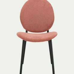 Chaise De Salle À Manger*alinea Chaise en tissu et bois d'eucalyptus - terracotta