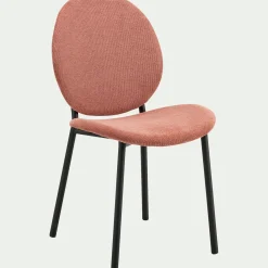 Chaise De Salle À Manger*alinea Chaise en tissu et bois d'eucalyptus - terracotta