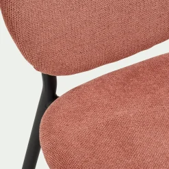 Chaise De Salle À Manger*alinea Chaise en tissu et bois d'eucalyptus - terracotta