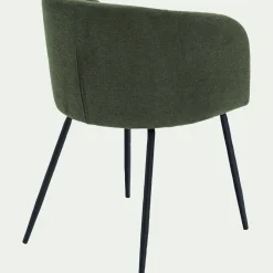 Chaise De Salle À Manger*alinea Chaise en tissu et métal avec accoudoirs - Vert