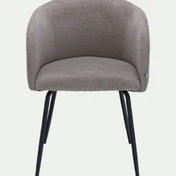 Chaise De Salle À Manger*alinea Chaise en tissu et métal avec accoudoirs - alpilles Beige