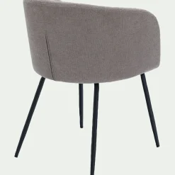 Chaise De Salle À Manger*alinea Chaise en tissu et métal avec accoudoirs - alpilles Beige