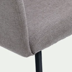 Chaise De Salle À Manger*alinea Chaise en tissu et métal avec accoudoirs - alpilles Beige