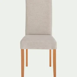 Chaise De Salle À Manger*alinea Chaise en tissu et piètement hêtre massif - Beige