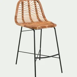 Tabouret Haut De Bar*alinea Chaise îlot central en rotin - h66cm Naturel