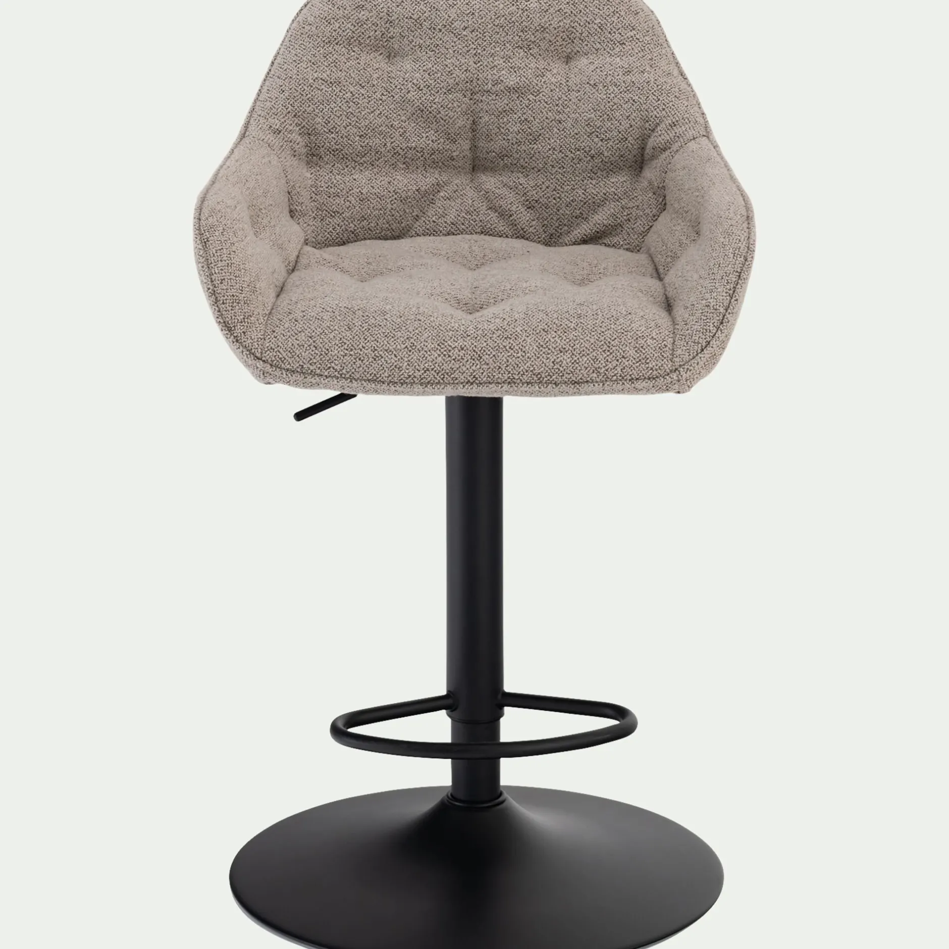 Tabouret Haut De Bar*alinea Chaise îlot central en tissu H63cm - Gris