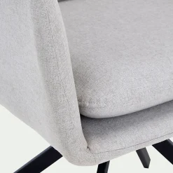 Chaise De Salle À Manger*alinea Chaise pivotante avec accoudoirs en tissu - borie Gris