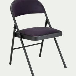 Chaise De Salle À Manger*alinea Chaise pliante en métal et tissu - calabrun Noir