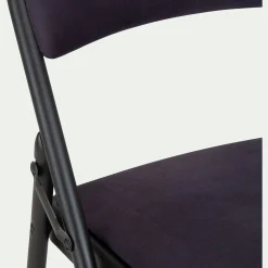 Chaise De Salle À Manger*alinea Chaise pliante en métal et tissu - calabrun Noir