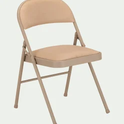 Chaise De Salle À Manger*alinea Chaise pliante en métal et tissu - Beige