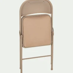Chaise De Salle À Manger*alinea Chaise pliante en métal et tissu - Beige