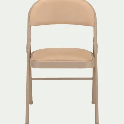 Chaise De Salle À Manger*alinea Chaise pliante en métal et tissu - Beige