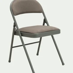 Chaise De Salle À Manger*alinea Chaise pliante en métal et tissu - Vert