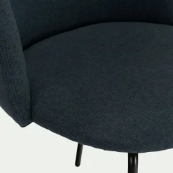 Chaise De Salle À Manger*alinea Chaise ronde en tissu - céou Bleu