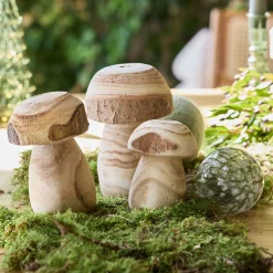 Décoration De La Table De Noël|Objet Décoratif De Noël*alinea Champignon décoratif à poser en bois de paulownia H10cm - bois clair Naturel