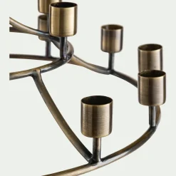 Bougie Et Photophore De Noël*alinea Chandelier 19 bougies en fer D33,5xH15cm - Doré