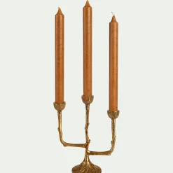 Décoration De La Table De Noël|Bougie Et Photophore De Noël*alinea Chandelier à trois branches en laiton H20cm - Doré