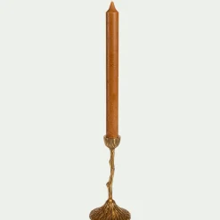 Bougie Et Photophore De Noël*alinea Chandelier effet bois en laiton H16cm - Doré