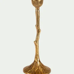 Décoration De La Table De Noël|Bougie Et Photophore De Noël*alinea Chandelier effet bois en laiton H20cm - Doré