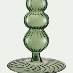 Bougie Et Photophore De Noël*alinea Chandelier sculpté en verre - Vert