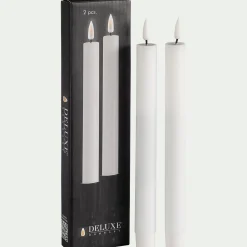 Bougie|Bougie Et Photophore De Noël*alinea Chandelles à LED - Blanc